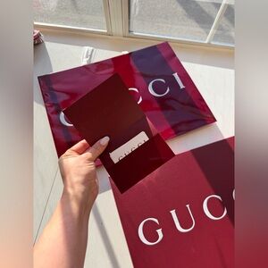 Gucci Gift Box Set with Shopping Bag & Card – Large Size, Authentic Packaging